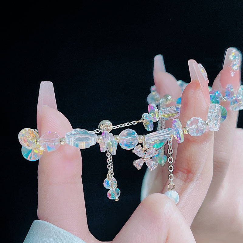 Super Shiny Crystal Fairy Style Four Leaves Pendants