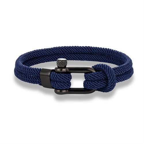 Men's Stainless Steel Vachette Clasp Milan Rope Bracelets