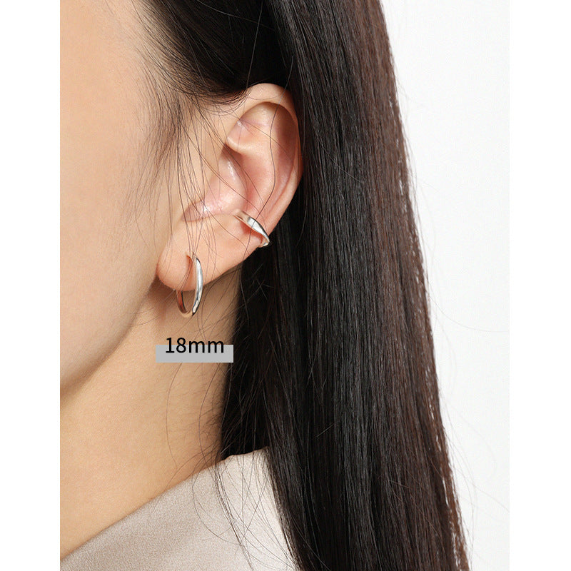 Women's Design Minimalist Geometric Circle Glossy Textured Rings