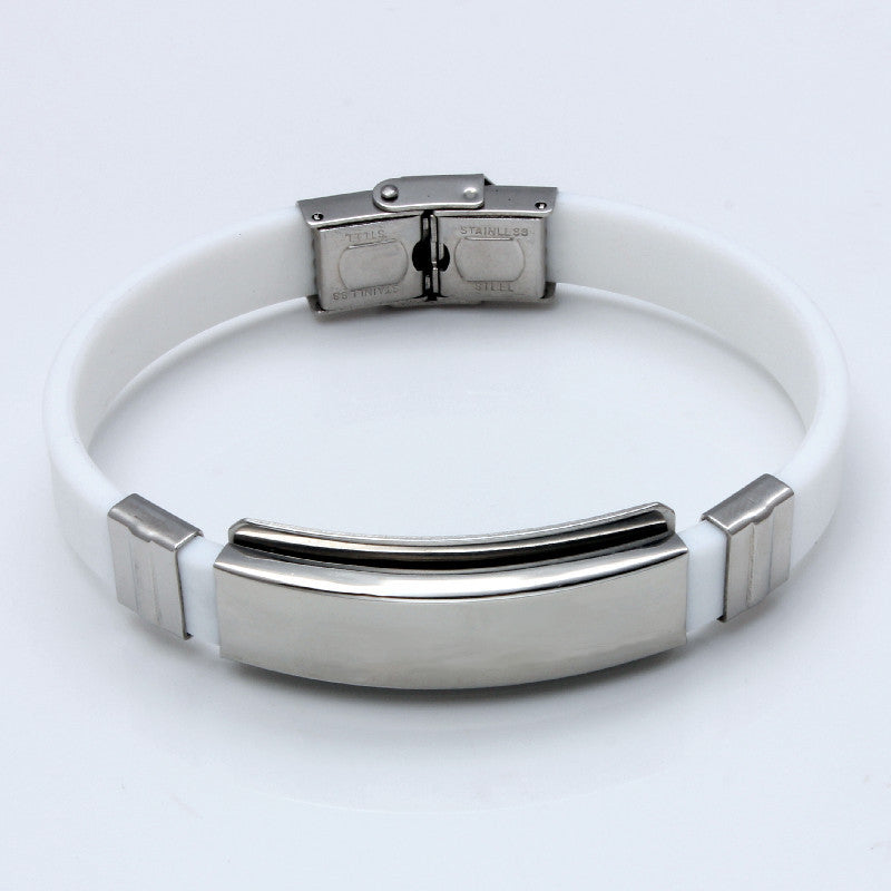 Titanium Steel Couple Can Carve Writing Bracelets