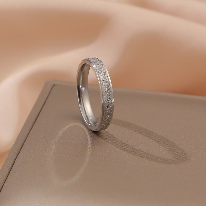 Sand Female Good-looking Frosted Simple Fashion Rings