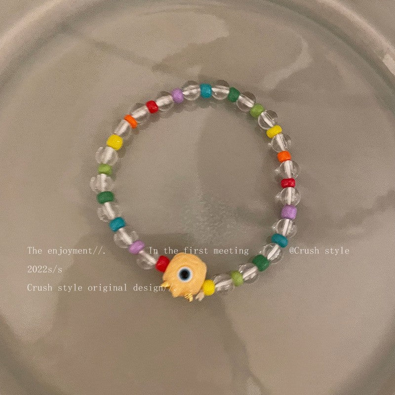 Korean Personalized Minority Design Color Crystal String Bracelets