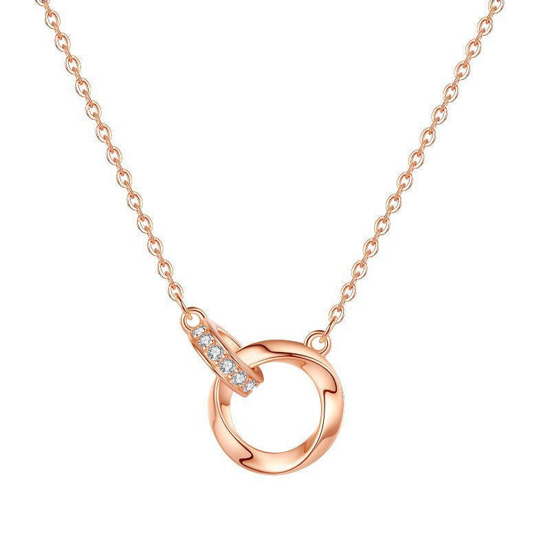 Women's Wheel Sterling Sier Accessories Light Luxury Minority Zircon Necklaces