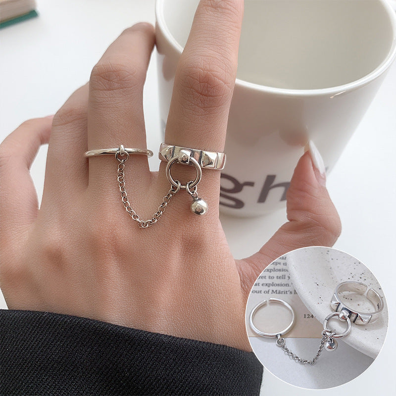 Women's High-grade Metal Personality Creative Elegant Open Sweet Cool Index Finger Rings