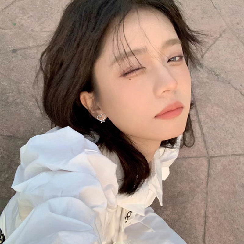 Love Heart Cute Unique Simple High-grade Earrings