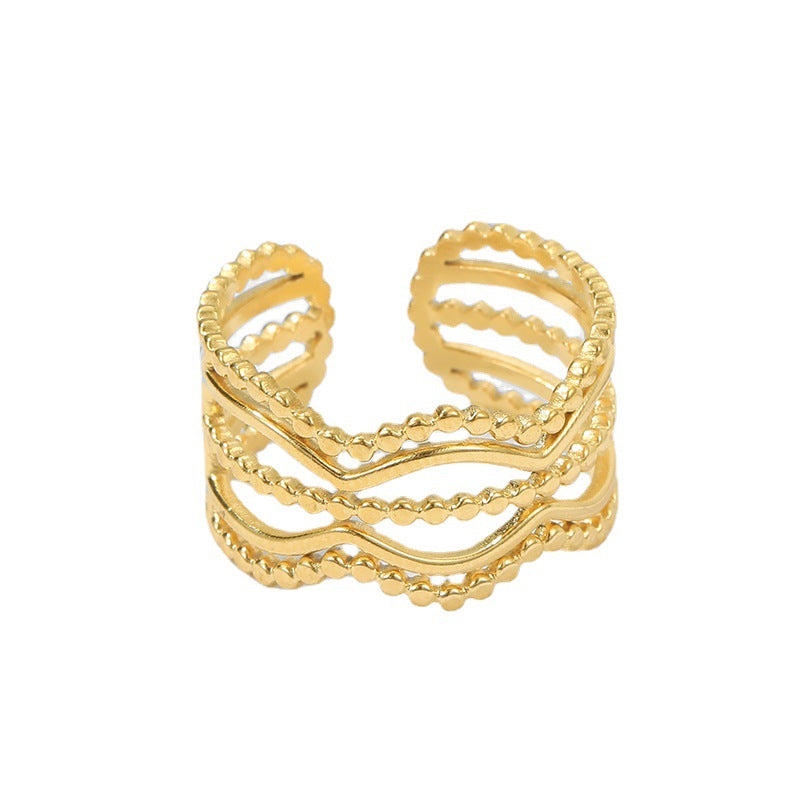 Titanium Steel Female High-grade Niche Open Rings