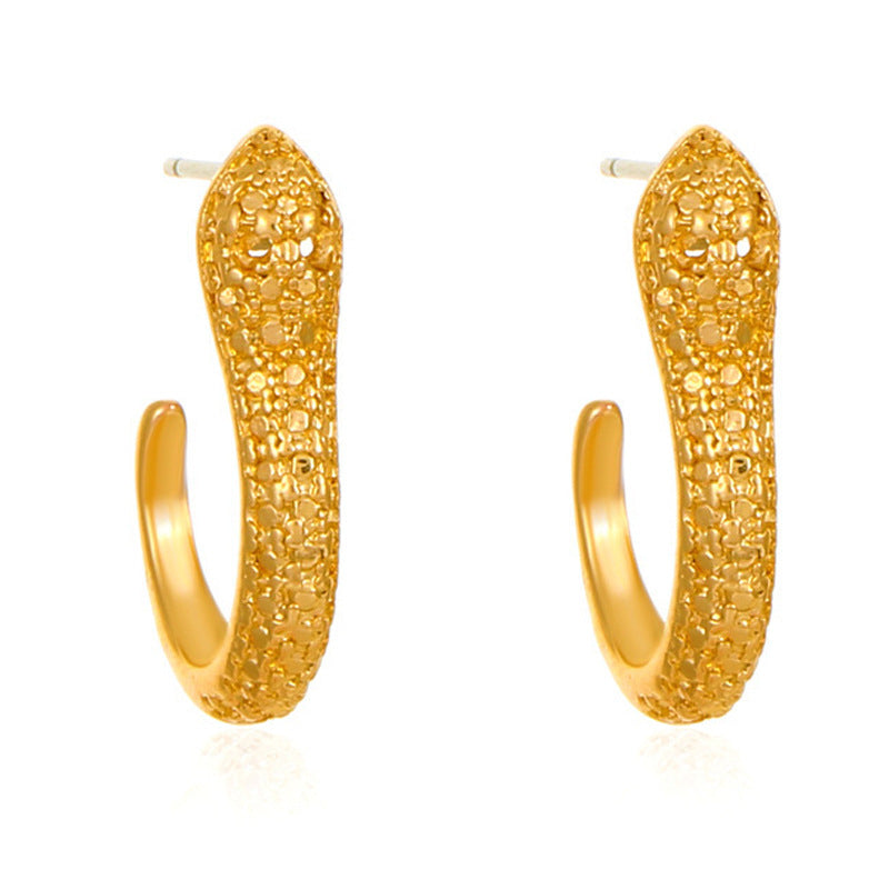 Exaggerated Snake Graceful Personality Pattern Ear Earrings