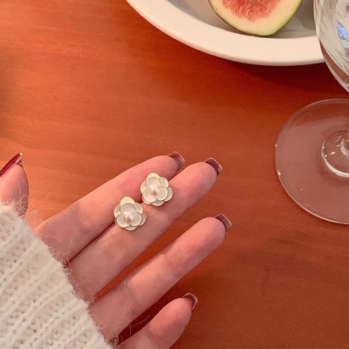 Shell Flower Sier Needle High-grade Design Elegance Rings
