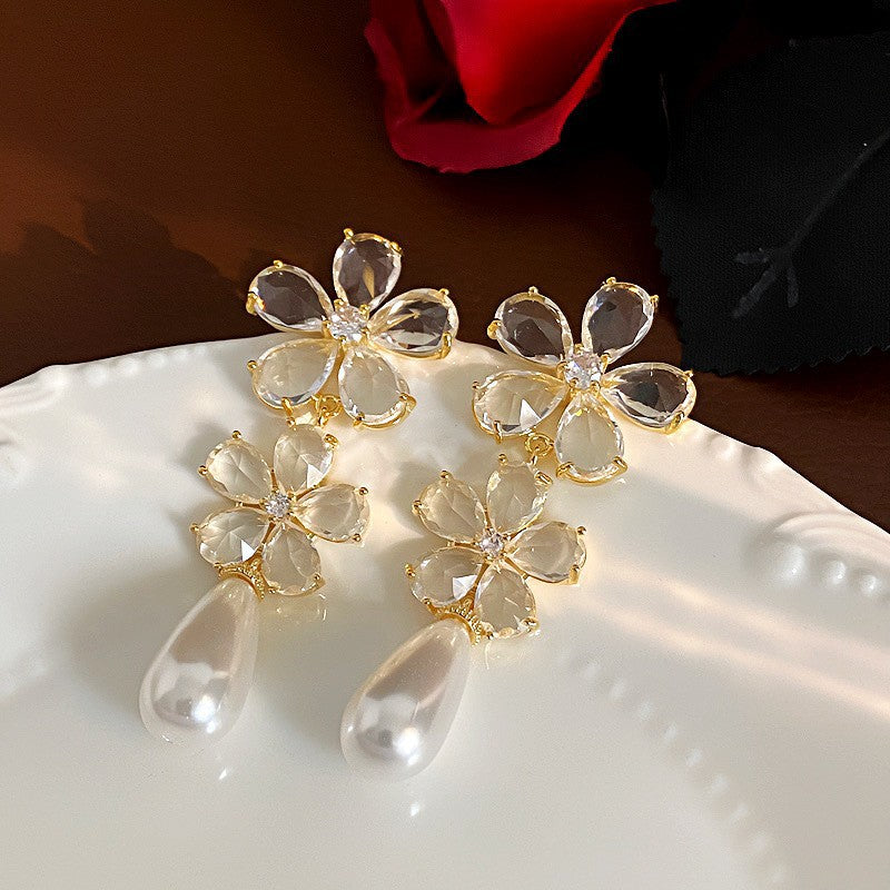 Shining Diamond Irregular Round Female Special Earrings