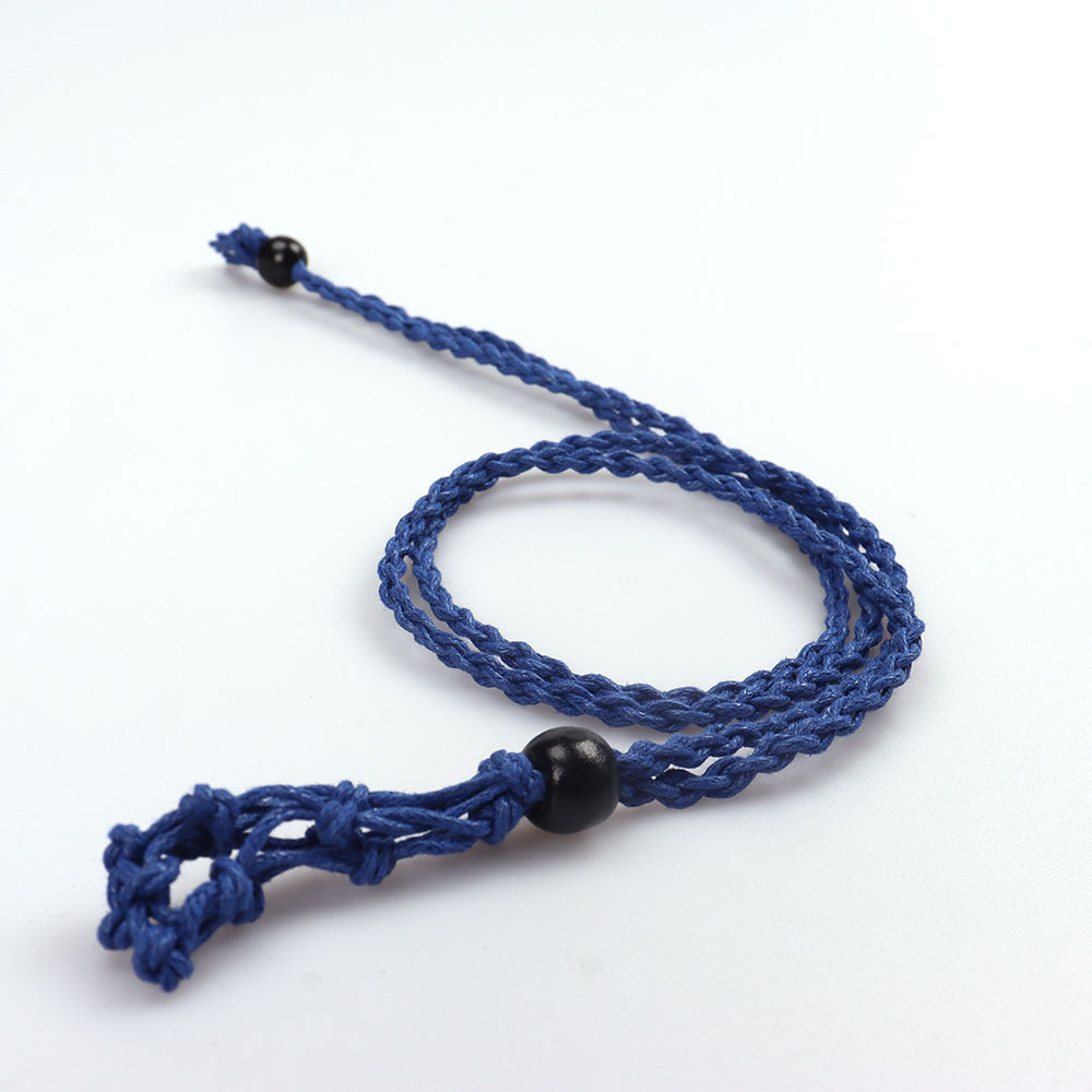 Women's Weave Natural Stone Rope Net Bag Necklaces