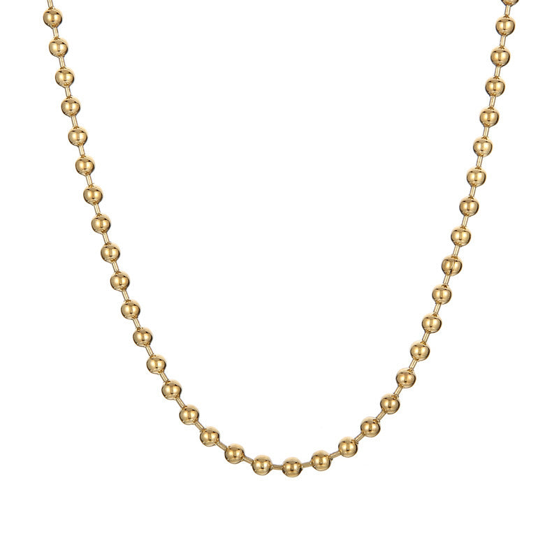 Fashion Simple Stainless Steel Ball Bead Necklaces