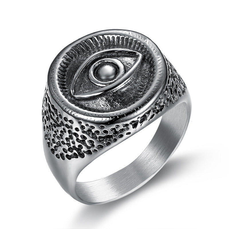 Men's Egyptian Culture Eye Stainless Steel Horus Rings