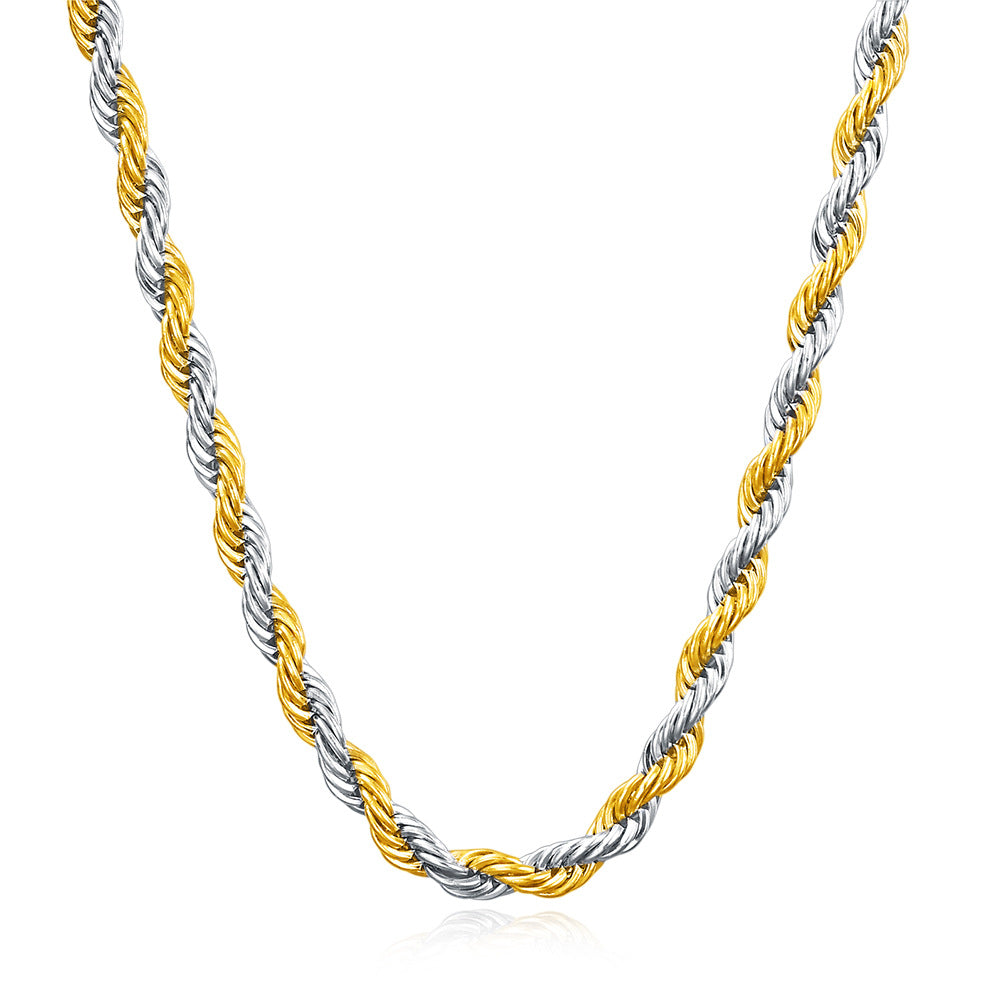 Innovative Simple Stainless Steel Twist Fashion Necklaces