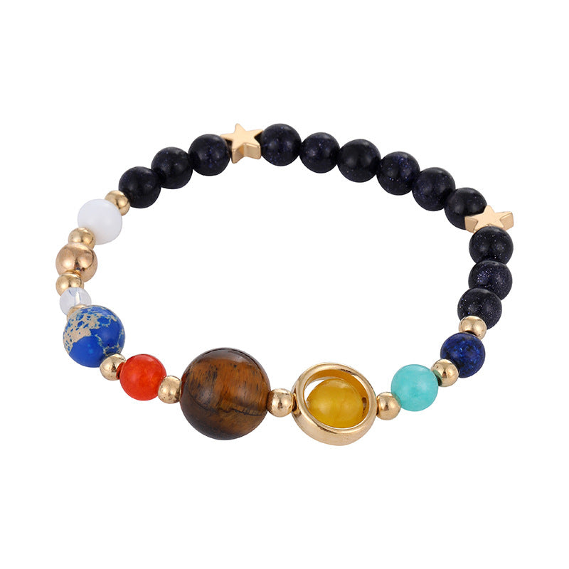 Solar System Galaxy Natural Stone Eight Bracelets