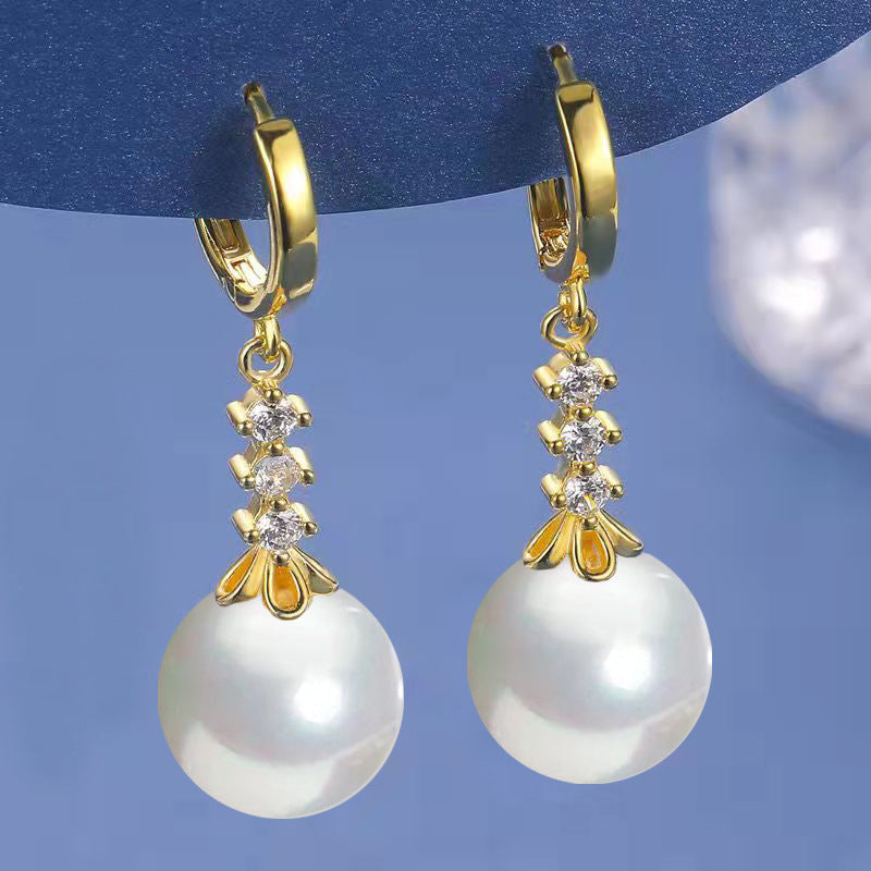 Women's Artificial Pearl Short Long Eardrops For Earrings