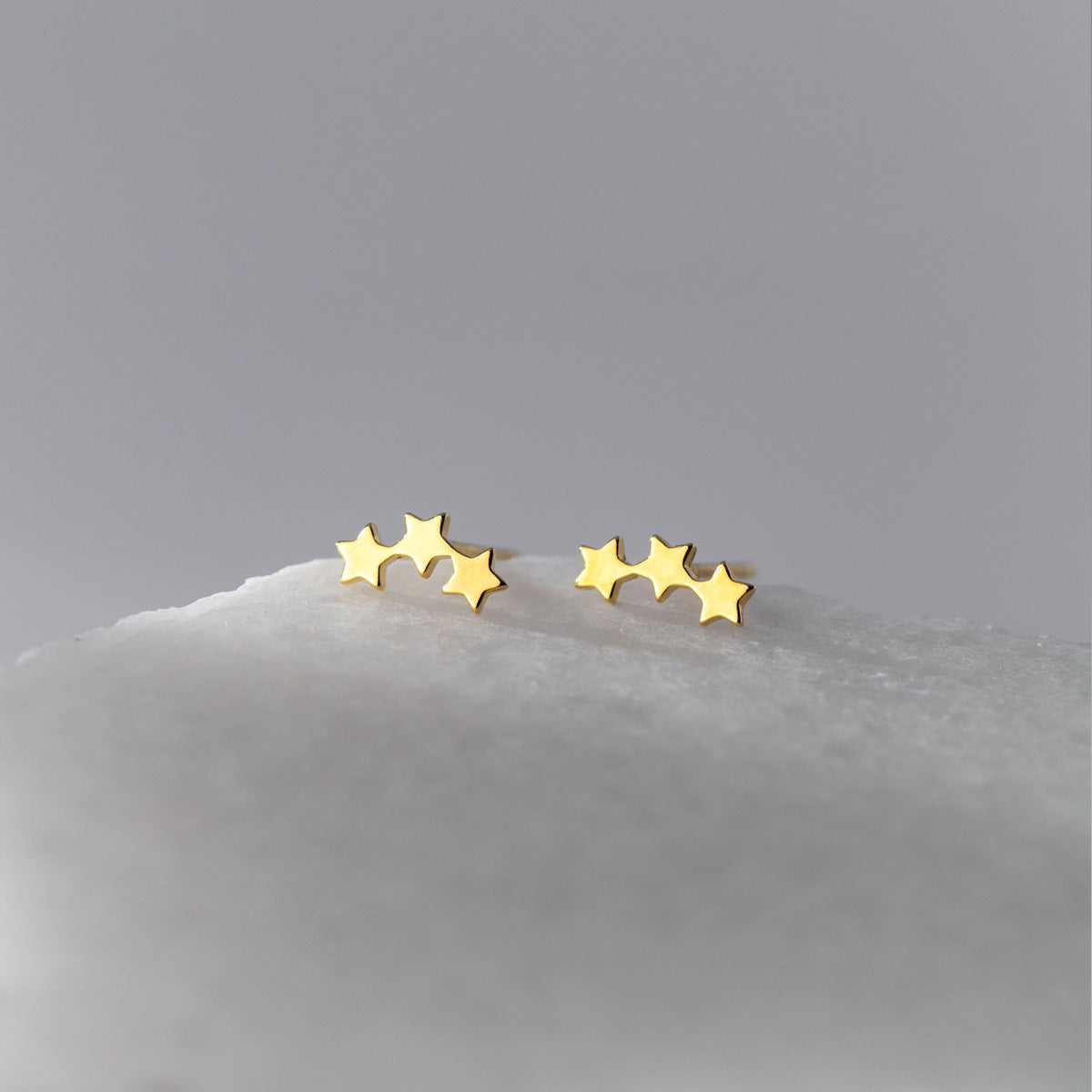 Lodge Sterling Sier Three Star Ear Style Earrings