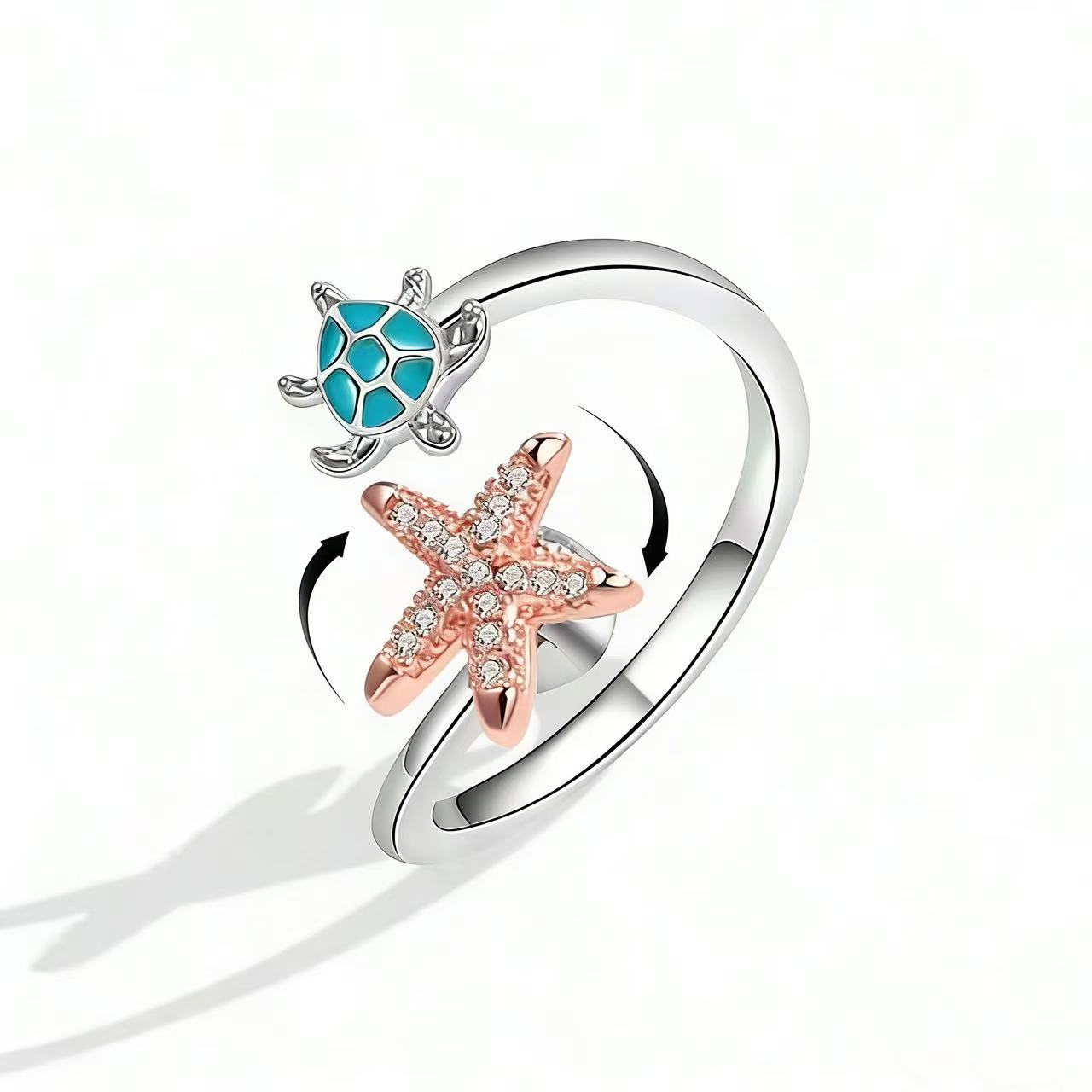 Little Daisy Spinning Personalized Sunflower Fashion Ring