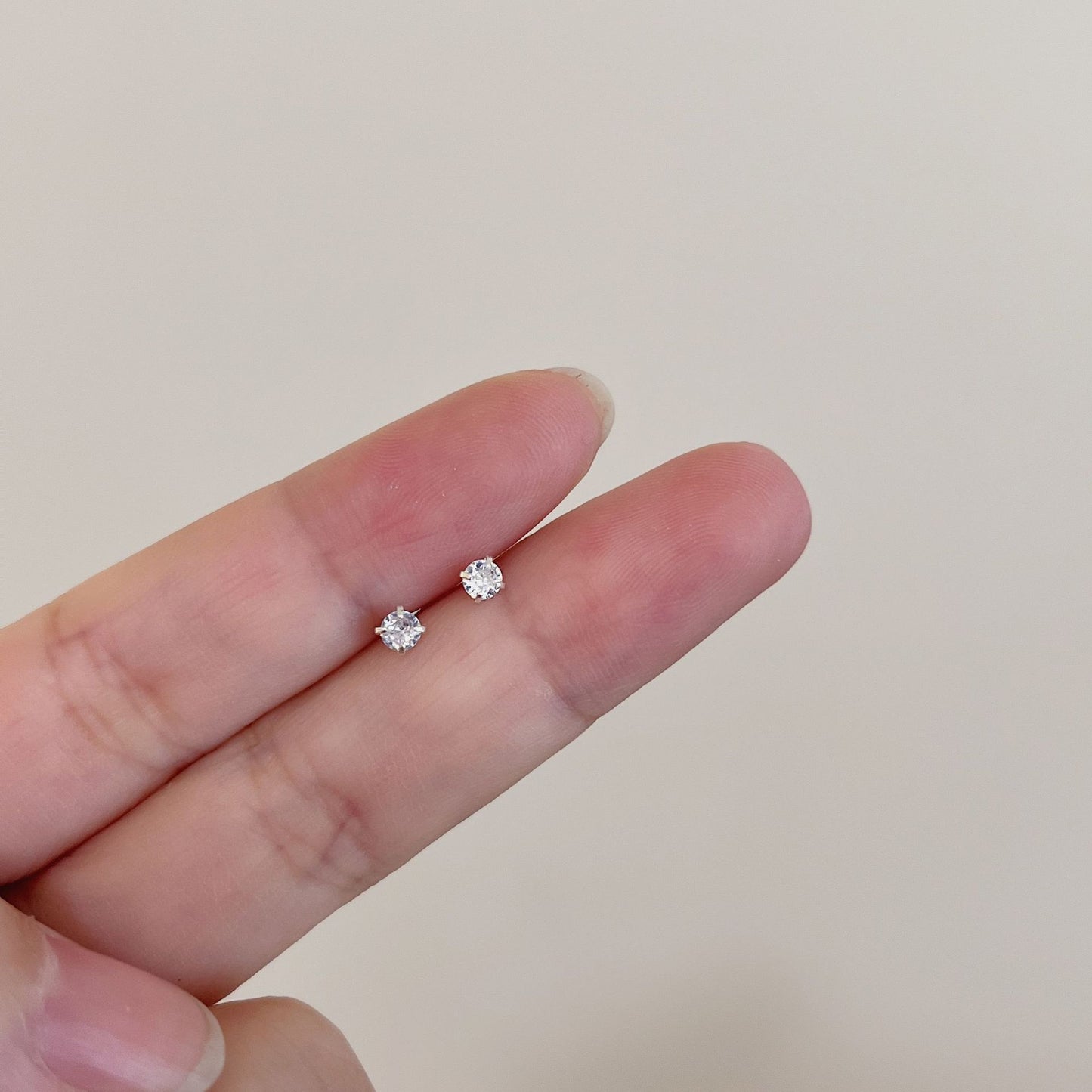 Women's Mini Small Summer Simple Color Rhinestone Earrings