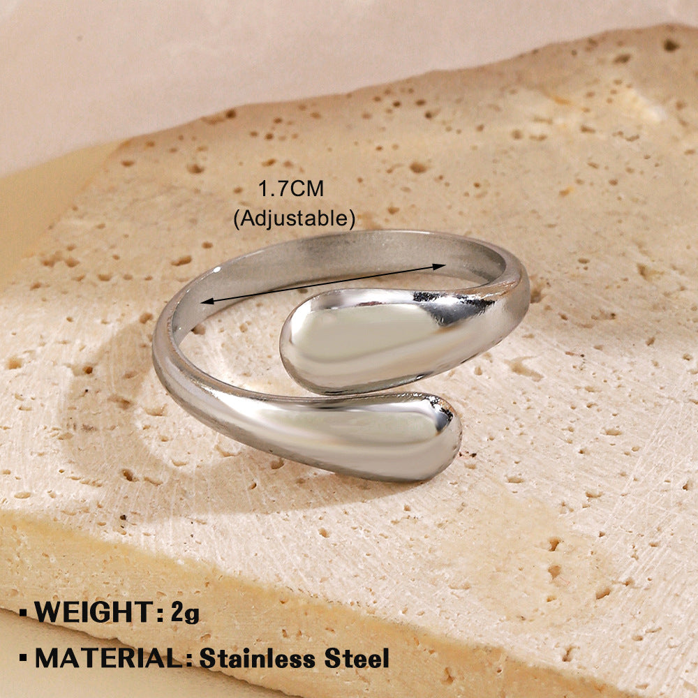 Open Personalized Hip Hop Gold Plated Irregular Rings