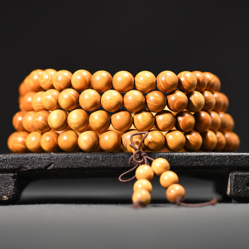 Women's & Men's North Golden Tan For Pieces Sandalwood Buddha Bracelet