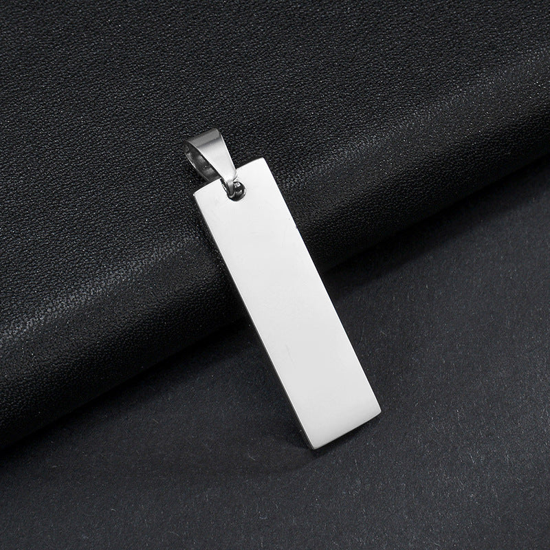 Style Cuban Link Chain Square Couple Necklaces