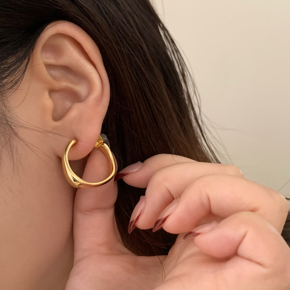 Geometric Simple Irregular Type Design Sense Eardrop Earrings