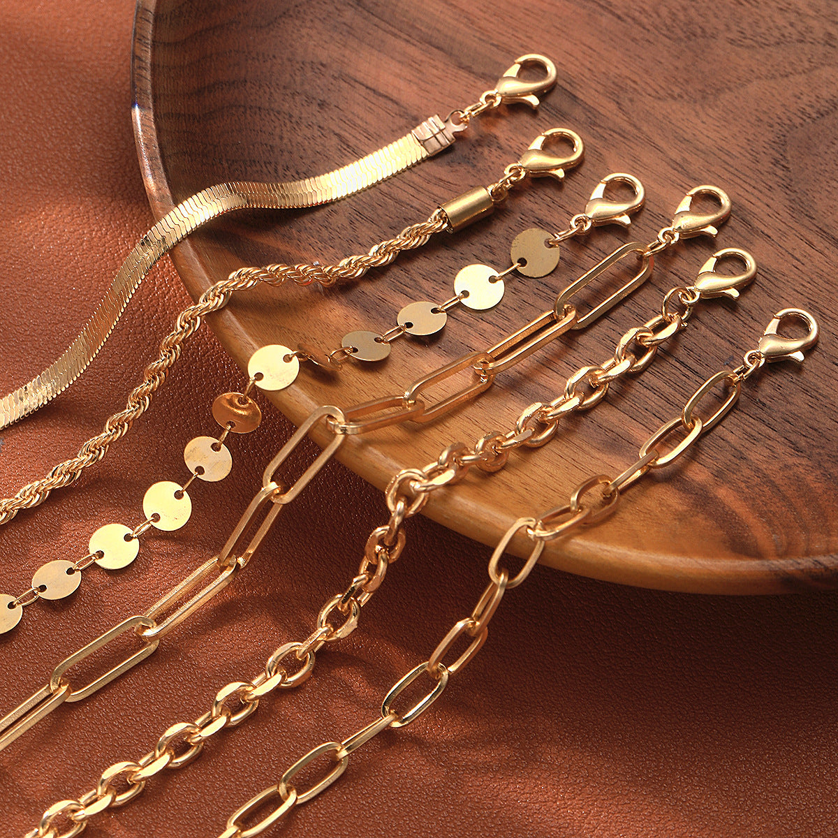 Women's Round Beads Chain Suit Set Fashion Bracelets