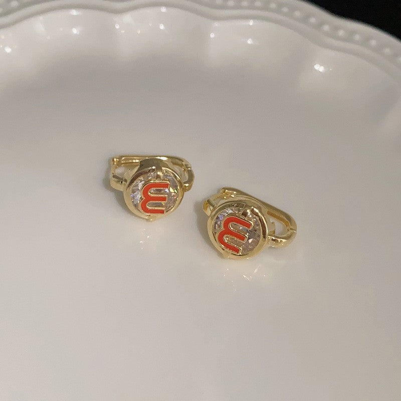 Sier Needle Flower Curved Irregular Pearl Baroque Vintage Earrings