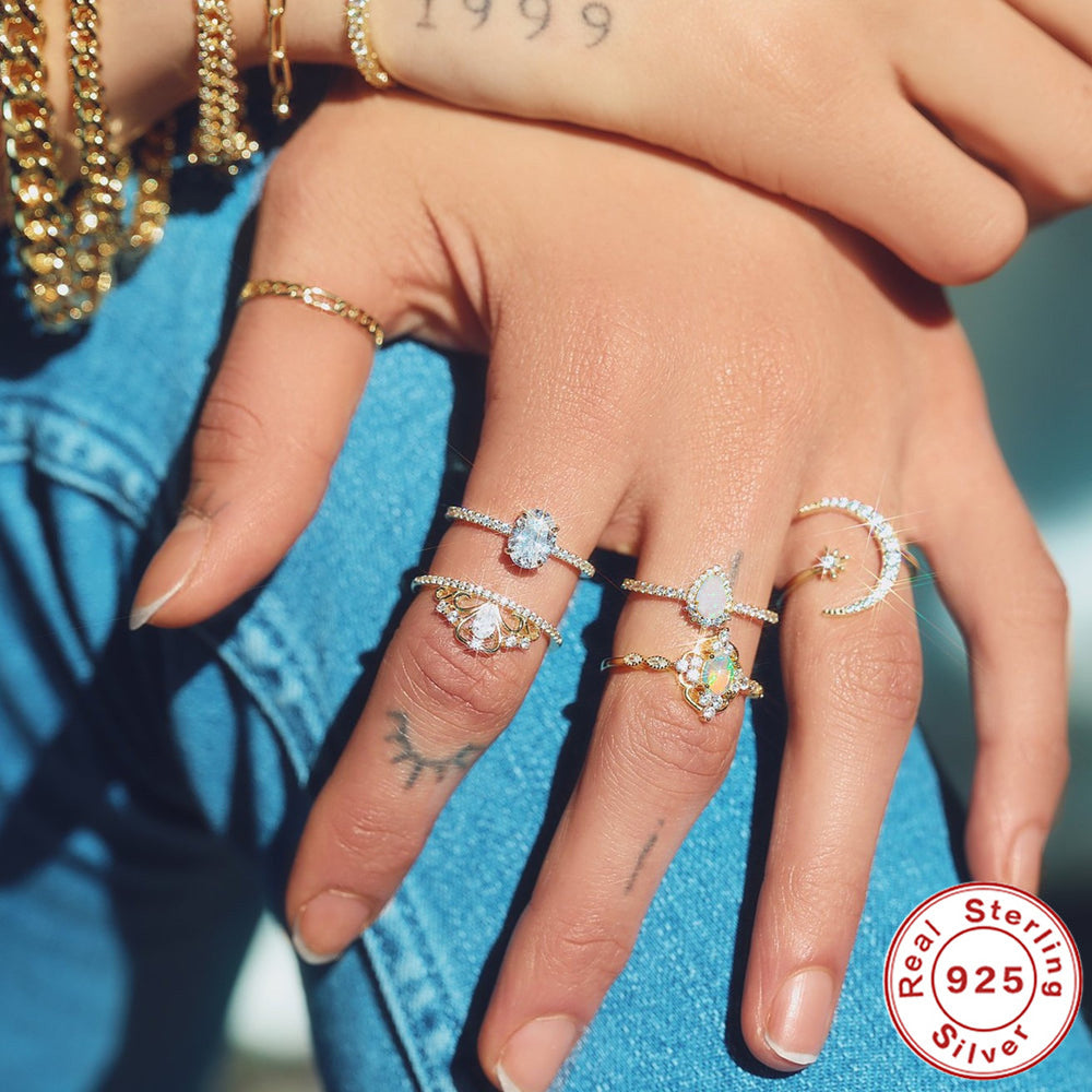 Square Diamond Engagement Daily Wear Index Rings