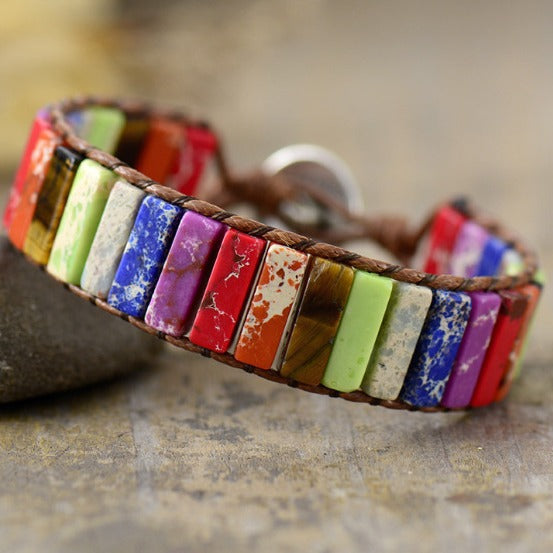 Ornament Emperor Stone Hand-woven Leather Bohemian Bracelets