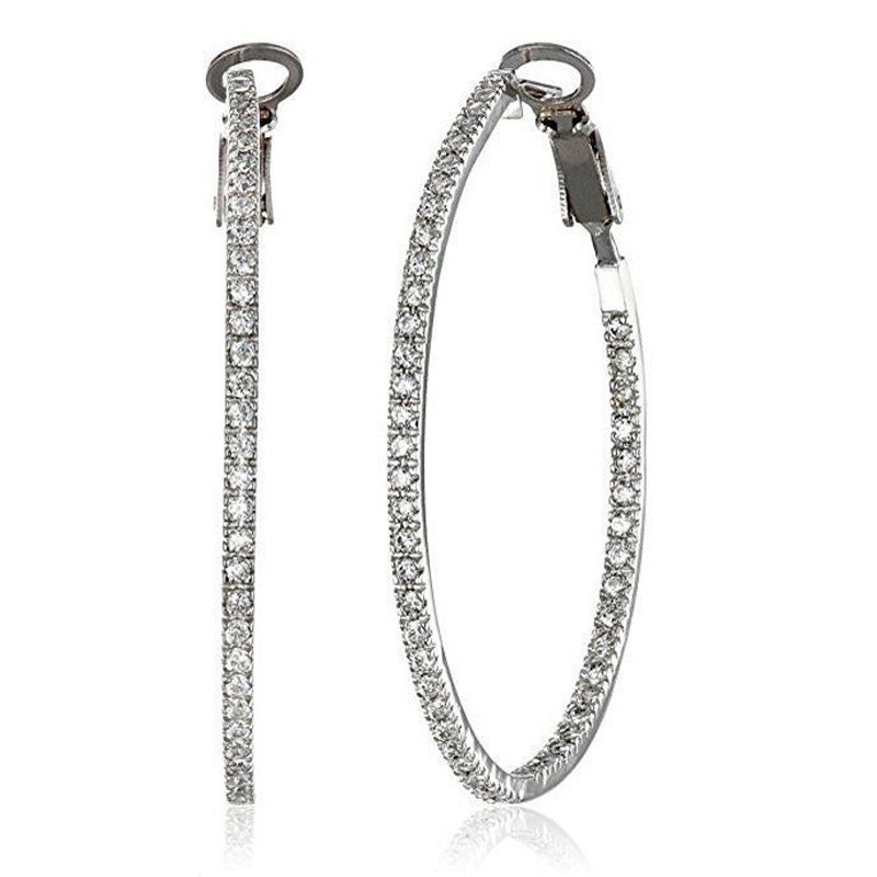 Rhinestone Exaggerated Big Circle Hip Hop Rings