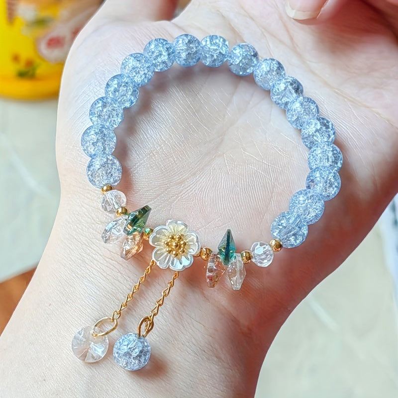 Creative Flower Beaded Fresh Colorful University Bracelet