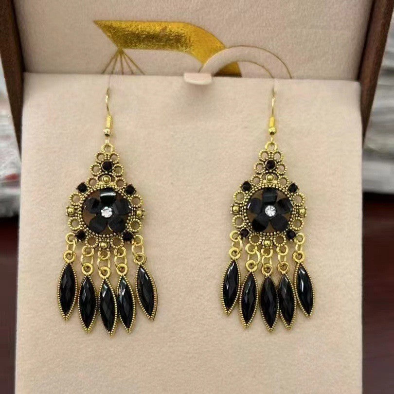 Ethnic Style Your Colorful Vintage Flower Earrings