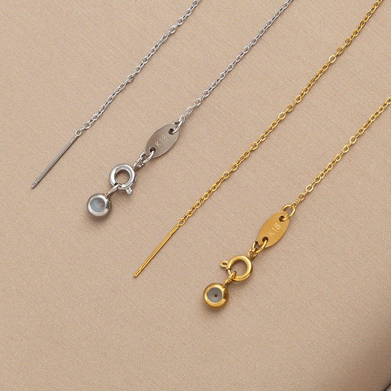 Titanium Steel No Fading Universal Chain O-shaped Beaded Necklaces