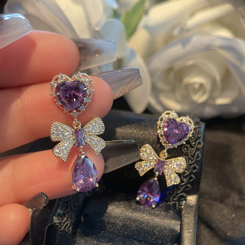 High Quality Venice Princess Pink Water Drop Earrings