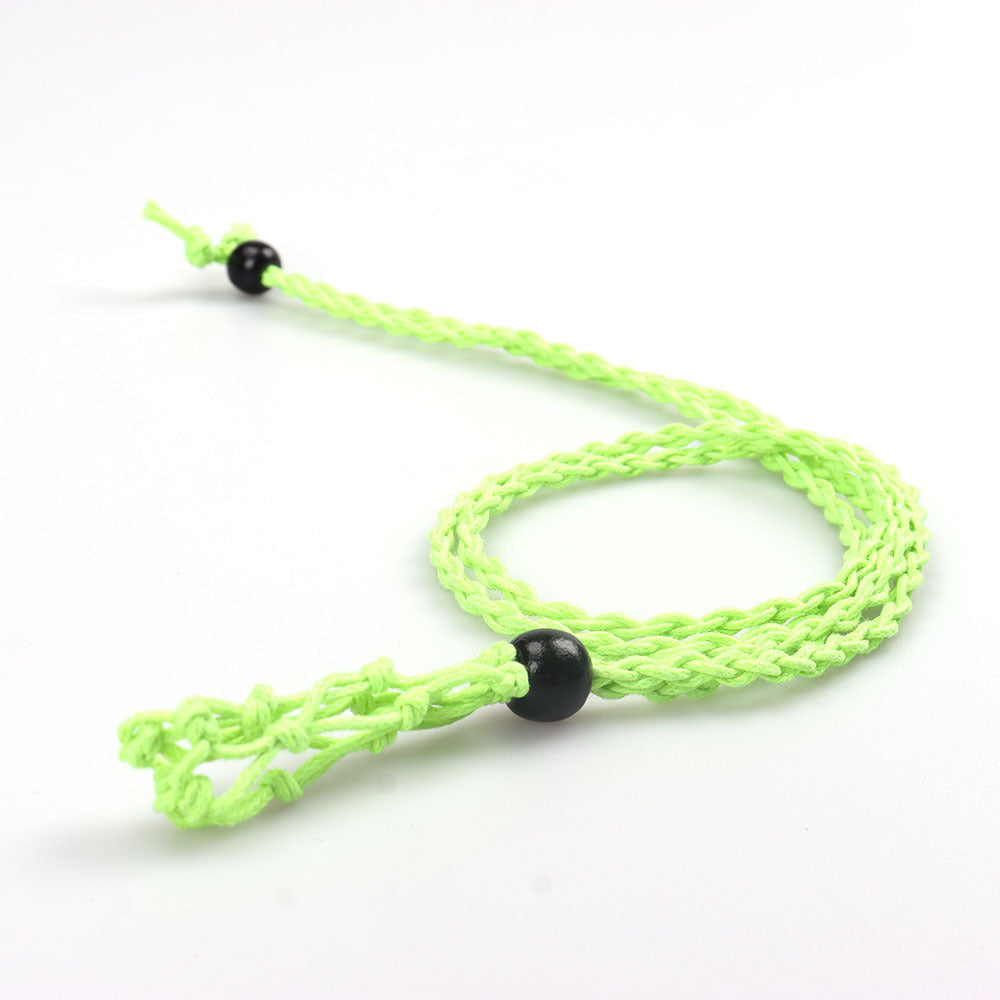 Women's Weave Natural Stone Rope Net Bag Necklaces