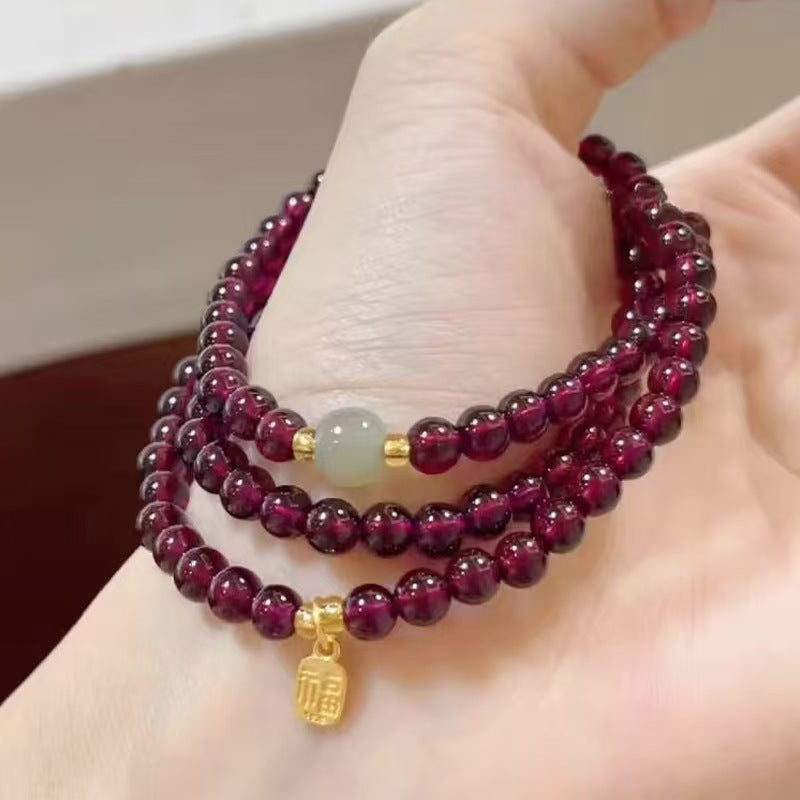 Garnet Female Jade Gifts For Girlfriend Bracelets