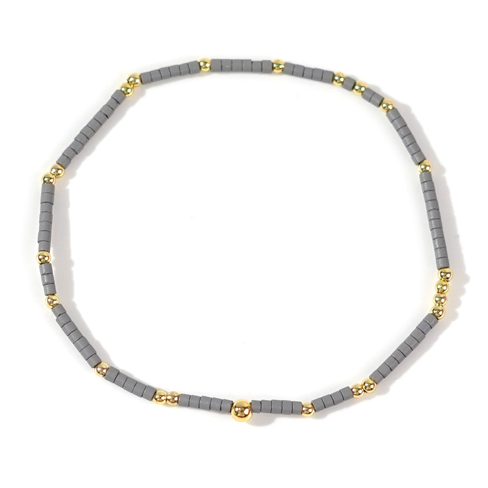 Women's Bohemian Style Copper Bead Colorful Handmade Bracelets