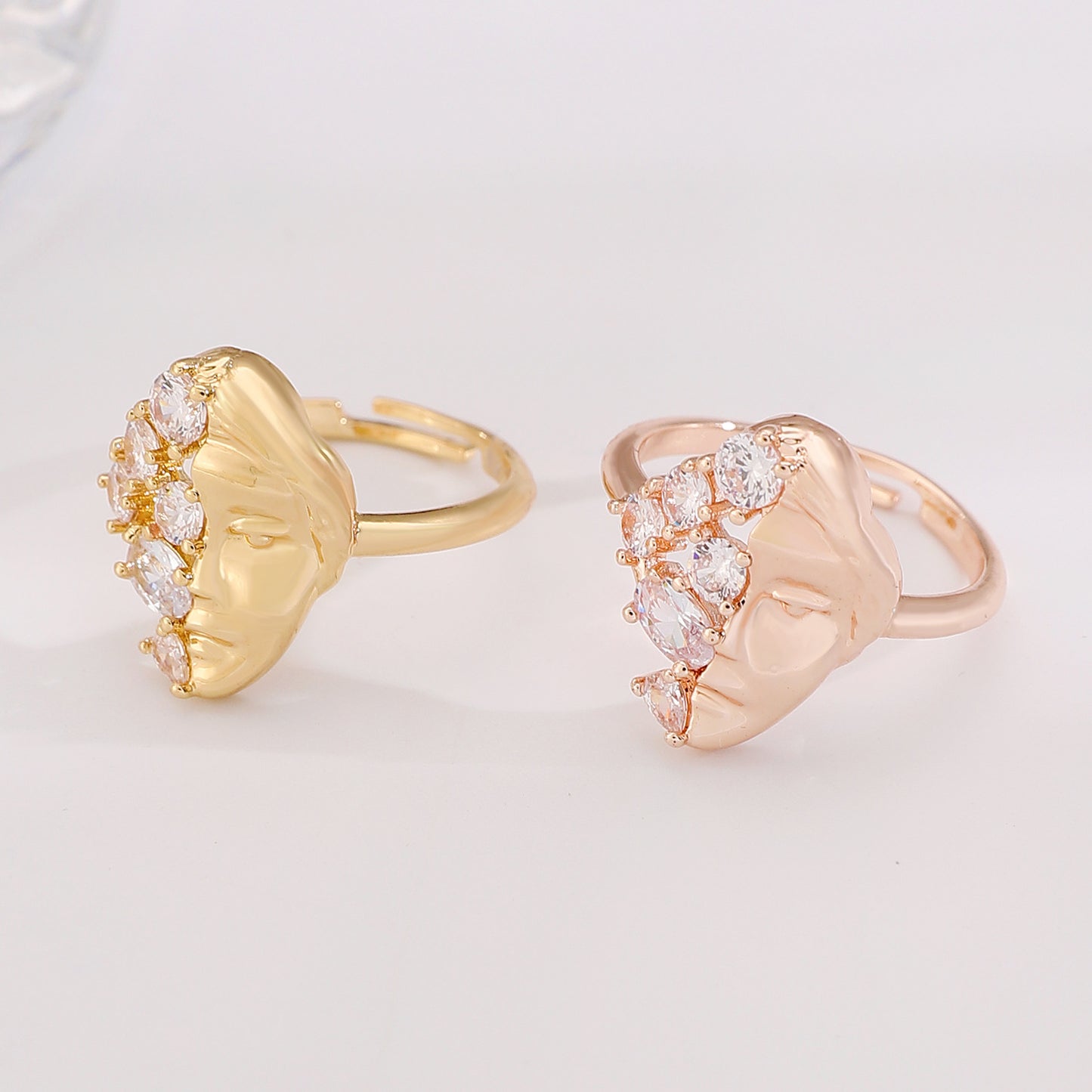 Love Cross Open Female Special Interest Rings
