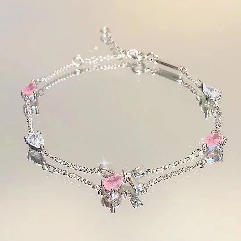 Limited Cherry Blossom Bow Sweet Light Luxury Temperament Bracelets