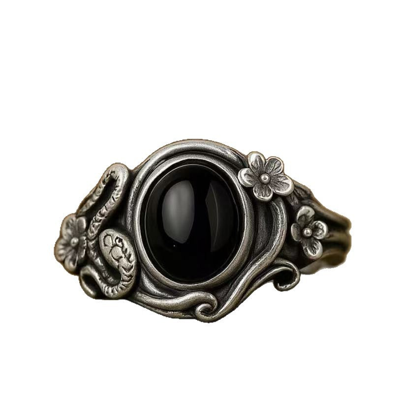 Women's Environmental Protection Alloy Vintage Snake Shape Winding Ring
