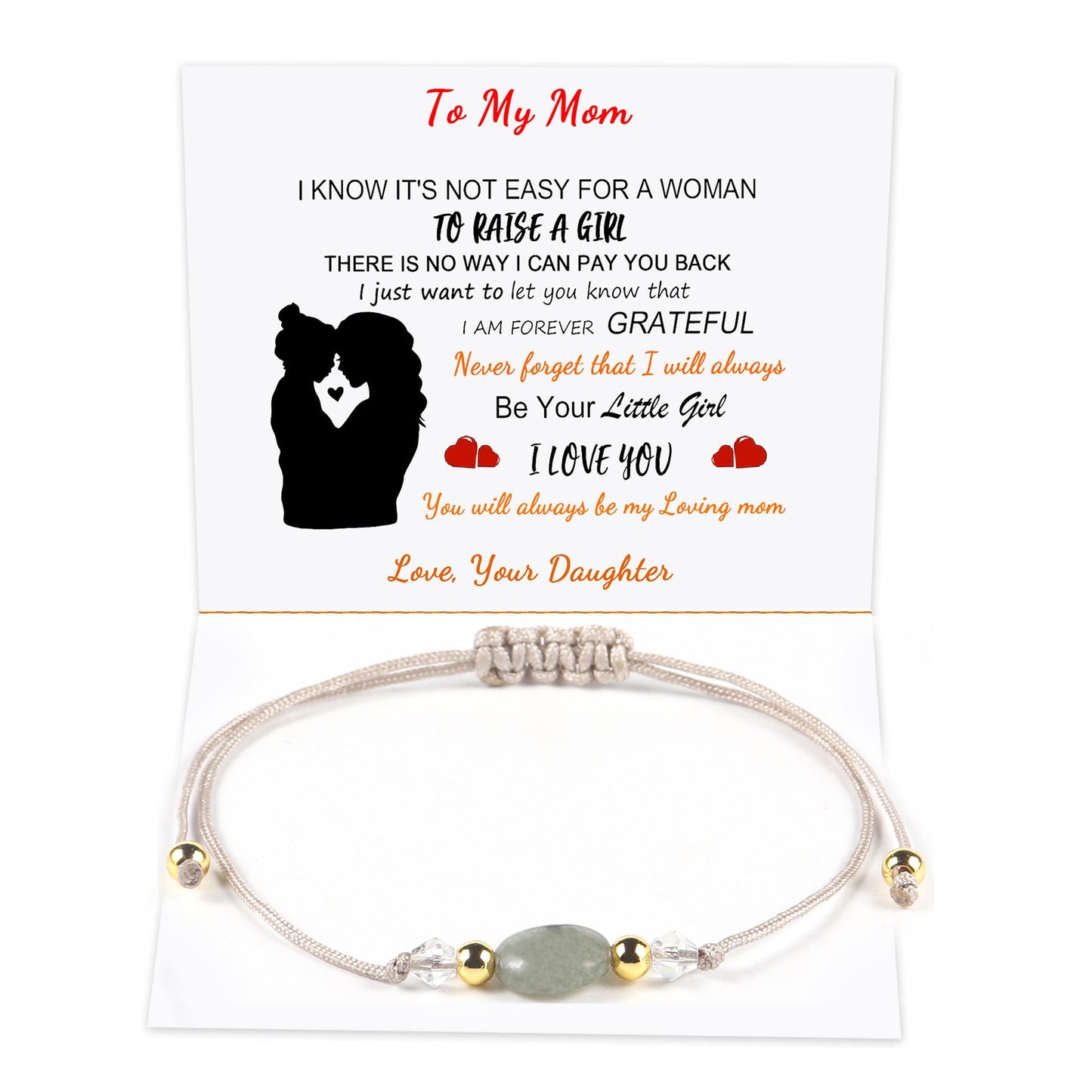 Women's Natural Stone Flat Beads Woven Hand Bracelets