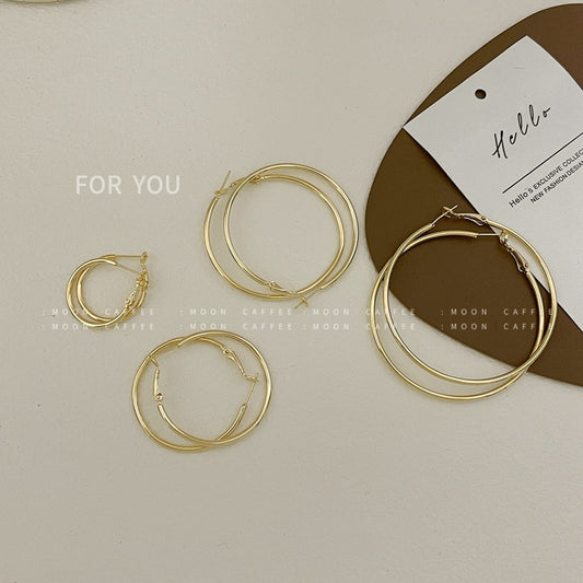 Time Cold Wind Simple Basic Style Earrings