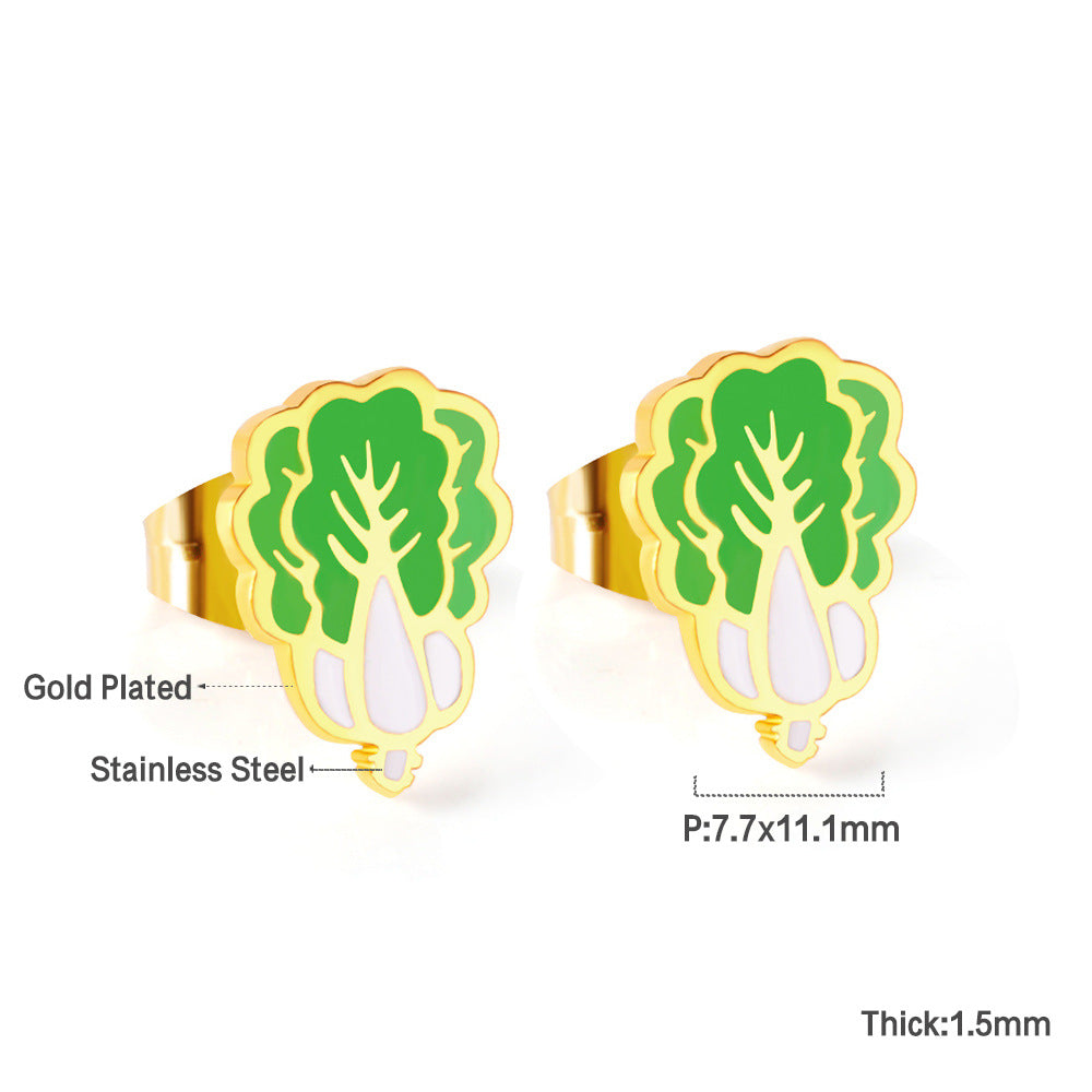 Children's Design Female Cute Sweet Cartoon Fruit Earrings