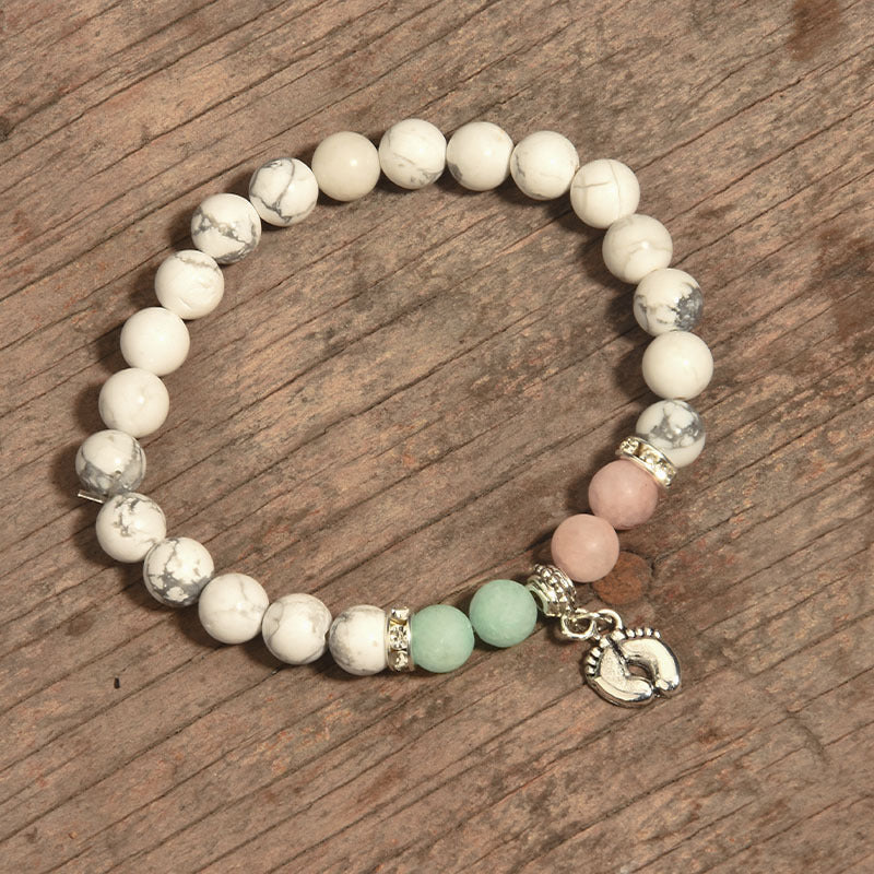 Women's Listed Pink Crystal White Turquoise Jewelry Bracelets