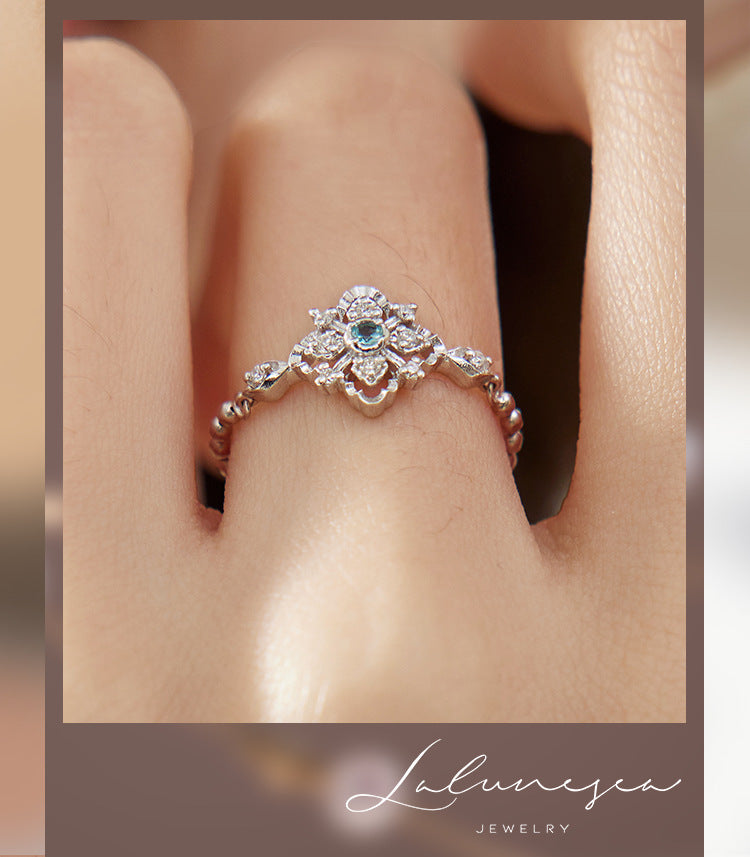 Luxury Iba Color High Imitation Emerald Adjustable Rings