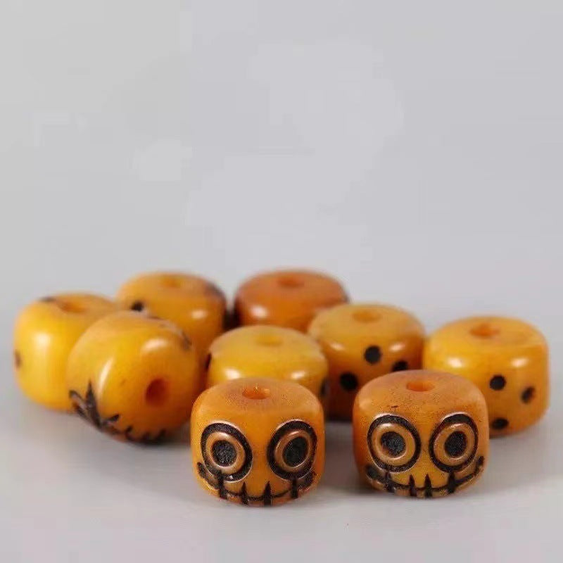 Tibetan Yak Bone Carved Adai Beads Jewelry Accessories