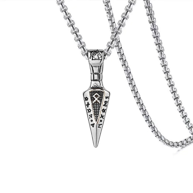 Punk Ornament Titanium Steel Polished Black Necklaces