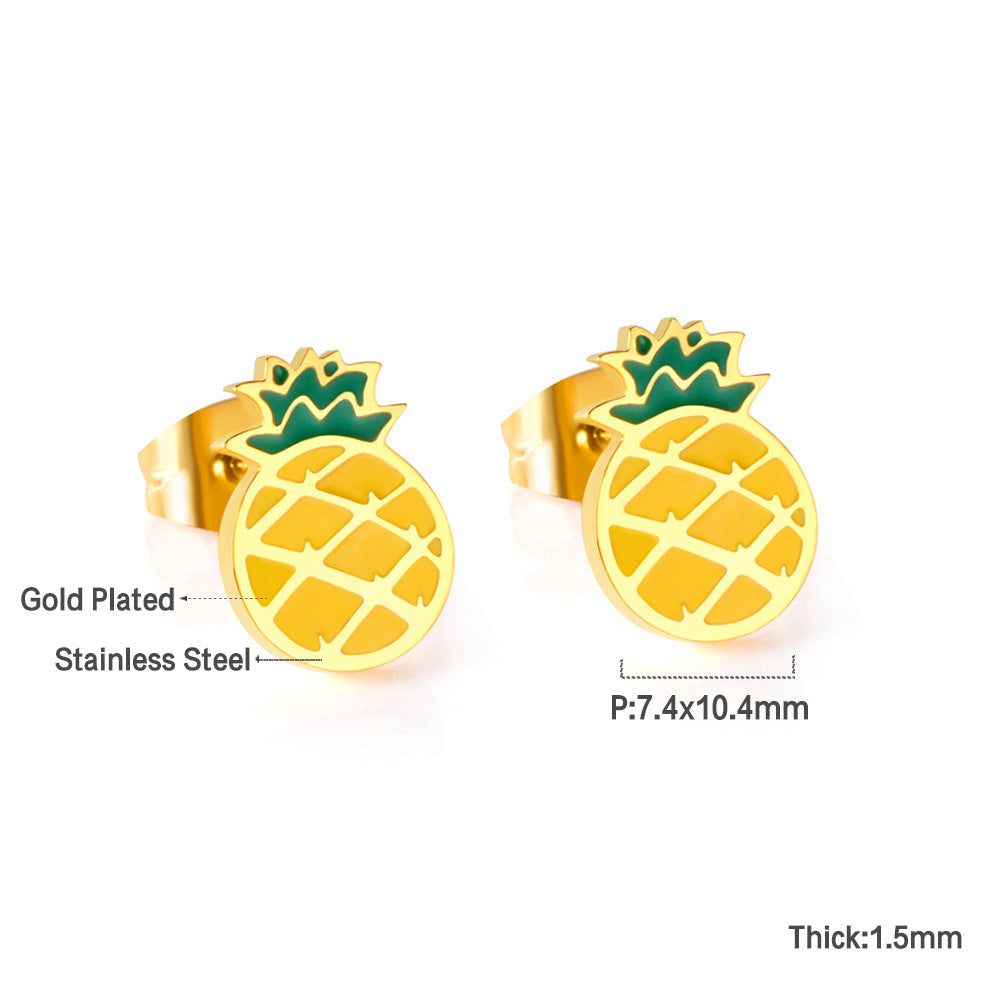 Children's Design Female Cute Sweet Cartoon Fruit Earrings