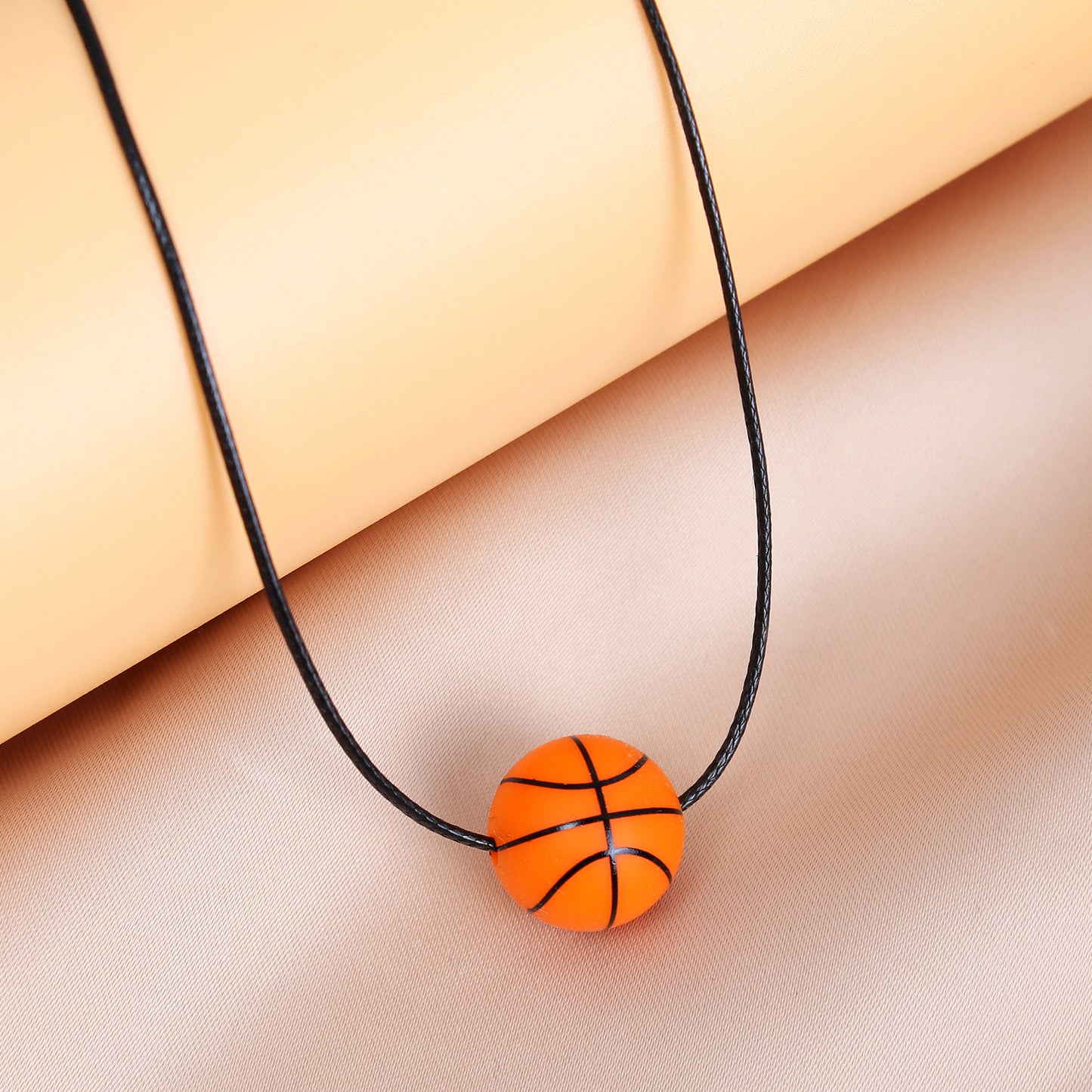 Women's & Men's Sports Elastic Silicone Basketball Stainless Steel Necklaces